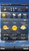 Accu Weather Symbian Mobile Phone Application