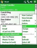 1 Touch Contacts Sony Ericsson W950 Application
