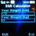 BMI Calculator Nokia 3310 3G Application
