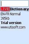 English - French dictionary - LIVE Java Mobile Phone Application