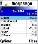 Money Manager Java Mobile Phone Application