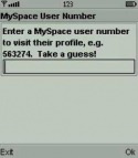 MySpace Profile Motorola A1890 Application