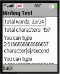 Writing Speed Test Samsung Z550 Application