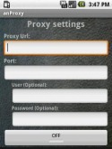 anProxy Android Mobile Phone Application