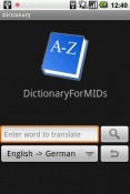 DictionaryForMIDs Android Mobile Phone Application