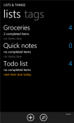 Lists &amp; Things Free HTC Windows Phone 8X Application