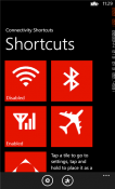 Connectivity Shortcuts HTC Titan II Application
