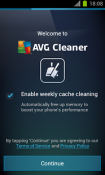 AVG Memory &amp; Cache Cleaner Samsung I100 Gem Application