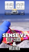 Sense V2 Flip Clock And Weather Android Mobile Phone Application