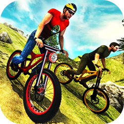 Uphill Offroad Bicycle Rider