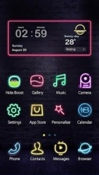 Neon Lights Hola Launcher