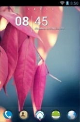 Pink Leaves Go Launcher