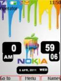 Apple Nokia Clock S40 Mobile Phone Theme