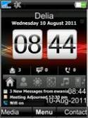 Digital Clock Sony Ericsson C901 GreenHeart Theme