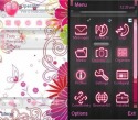 Pink Flower Sony Ericsson Vivaz pro Theme