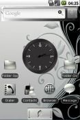 Silver and Black Micromax A70 Theme