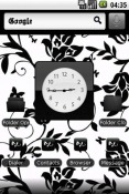 Black White Flower Android Mobile Phone Theme