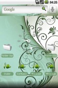Green Swirl Samsung Galaxy Tab 4G LTE Theme