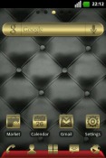 Gold and Leather Go Launcher Motorola DROID X Theme