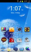 Pebbles Blue Go Launcher Android Mobile Phone Theme
