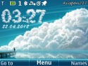 Clouds Clock Nokia Asha 210 Theme