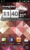 Transparence Dock GO Launcher HTC Merge Theme