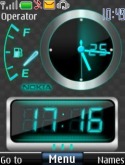 Neon Dual Clock Nokia C3-01 Touch and Type Theme