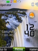 Waterfall Live Clock Nokia C2-03 Theme
