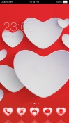 Red Heart CLauncher Android Mobile Phone Theme