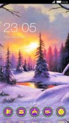 Sunset Winter CLauncher Android Mobile Phone Theme