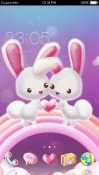 Love Bunnies CLauncher Android Mobile Phone Theme