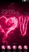 Red Love CLauncher Android Mobile Phone Theme