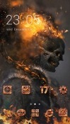 Skull Fire CLauncher Samsung Galaxy Rush M830 Theme