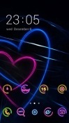 Neon Hearts CLauncher Android Mobile Phone Theme
