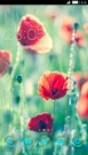 Red Flowers CLauncher Android Mobile Phone Theme