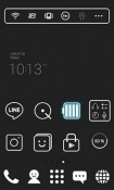 Super Simple Black Dodol Launcher Android Mobile Phone Theme