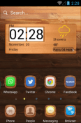 A Wooden Finish Hola Launcher Android Mobile Phone Theme