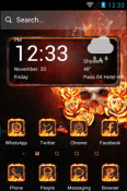 The Flame Skull Hola Launcher Android Mobile Phone Theme