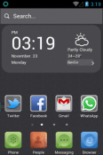 Perfect Squares Hola Launcher Samsung Galaxy Chat B5330 Theme