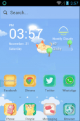Kitty Blue Hola Launcher Sony Xperia Tablet S 3G Theme