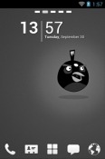 Angry Birds Black Go Launcher Nokia 230 (2024) Theme