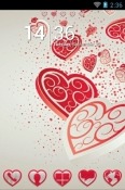 Falling Hearts Go Launcher Android Mobile Phone Theme
