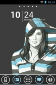 Cassandra Icy Blue Go Launcher Android Mobile Phone Theme