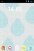 Showering Water Drops Go Launcher Android Mobile Phone Theme