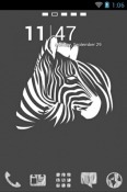 Zebra Art Go Launcher Android Mobile Phone Theme