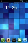 Blue Pixels Go Launcher Android Mobile Phone Theme