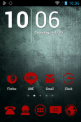 Stamped Red Icon Pack ZTE Avid 4G Theme