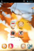 Gold Autumn Go Launcher Android Mobile Phone Theme