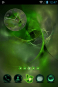 Green Flame Go Launcher Nokia 105+ (2022) Theme