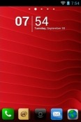 Red Waves Go Launcher Android Mobile Phone Theme
